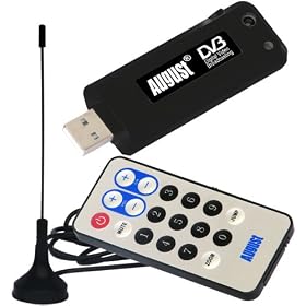August PC/Laptop USB Freeview/HDTV Receiver - Black - Vista Compatible