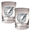 Tampa Bay Lightning 2pc Rocks Glass Set - Primary Logo NHL Hockey
