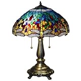Yellow Dragonfly Tiffany Style Table Lamp