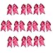 CN Girls Cheerleader Bow with Ponytail Holder for Cheerleading (Pink)