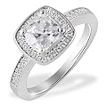 Goldmaid Damen-Ring Carree PremiumShine 925 Sterlingsilber 38 Zirkonia PS R4065S