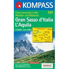 Kompass Karten, Gran Sasso d' Italia, L' Aquila: Wander- und Radtourenkarte. Carta escursionista, cicloturistica