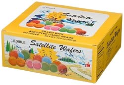 Gerrit's Satellite Wafers, Filled with  Assorted Candy Beads, 10.5 Oz.  240-Count Boxes (Pack of 2)