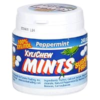 XyliChew Sugar Free Mints, Peppermint, 240-Count Jars (Pack of 2)