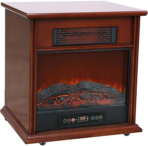 1500W Hearth Trends Infrared Electric Fireplace, Light/Flame Speed Control, Red