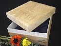 18" Square Biodegradable Pet Casket with Wood Grain Design
