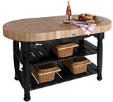 John Boos & Co. American Heritage Collection Black Harvest Table 60x30x4-in.