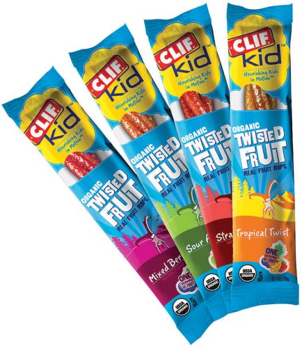 Clif Kid Twisted Fruit Ropes Variety Pack Of Strawberry, Tropical Twist, Sour Apple, And Mixed Berry, 0.7-Ounce Wrappers (Pack of 24)