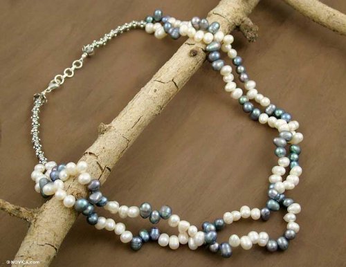 Pearl strand necklace Summer Sky