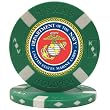 U.S. MARINES Seal on Green BigSlick Texas Hold'em Poker Chip