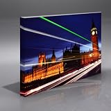 LONDON BY NIGHT FRAMED A1 CANVAS ART PRINT