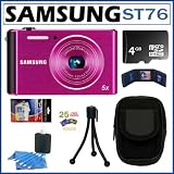 Samsung ST76 16MP Digital Camera with 5x Optical Zoom and 2.7 inch LCD in Purple + 4GB Micro SDHC + Camera Case + Accessory Kit 511ARYepTNL. SL160 Samsung ST76 16MP Digital Camera with 5x Optical Zoom and 2.7 inch LCD in Purple + 4GB Micro SDHC + Camera Case + Accessory Kit