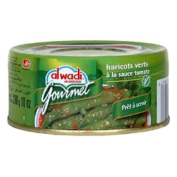 Alwadi Al Akhdar Gourmet Green Beans, in Tomato Sauce , 10-Ounce Cans (Pack of 6)