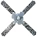 Nursery Ceiling Fans –  52″ Zebra Stripes W/ light
