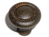 Swirl Cut Knob - Swirl Cut Med Knob in Rust
