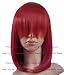 Fashion shawls hair Long Dark Red Straight Anime cosplay wigs party Masquerade girls 45cm