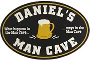 Man Cave Oval Personalized 12 x 18