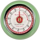 Fox Run Retro Kitchen Timer with Magnet, Mint Green