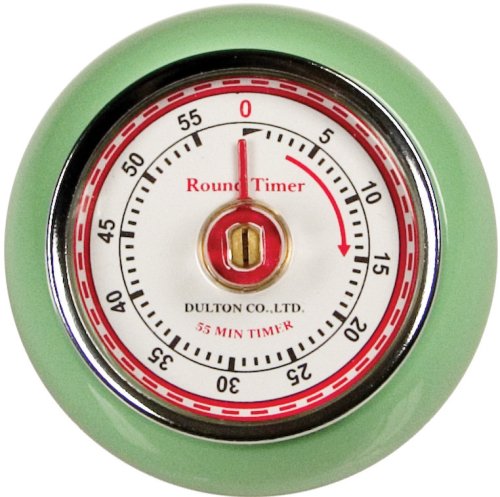 Fox Run Retro Kitchen Timer with Magnet, Mint Green