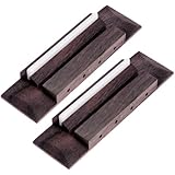 Kmise A2860 2 Piece Ukulele Rosewood Bridge Hardwood 82x25x8mm with Bone Saddle 12mm String Spacing