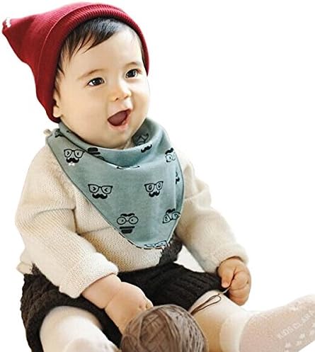 ZLMBAGUS Baby Bandana Drool Bibs, Unisex 4-Pack Absorbent Cotton, Cute Baby Gift for Baby Toddler (Arrows &amp; Triangles Set)