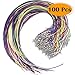 Selizo 100Pcs Necklace Cord String with Clasp Bulk for Jewelry Making and Bracelet, Multicolor