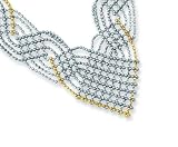 14K Two-Tone Gold Necklace - 18 - Balinese Bead Collection