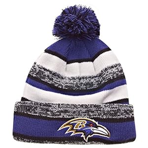 New Era On field Sport Knit Baltimore Ravens Game Hat Purple/Black/White Size One Size