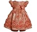 Bonnie Jean Baby/NEWBORN 3M-9M 2-Piece CORAL BONAZ ROSETTE BORDER TAFFETA Special Occasion Wedding Flower Girl Party Dress