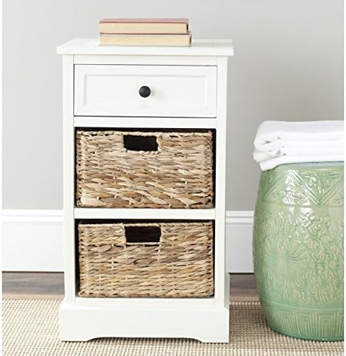 Safavieh Cape Cod 3-Drawer Cream Storage Table | Charming Aesthetic and Petite Frame