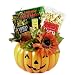 Ceramic Pumpkin Planter Gourmet Snack Food Gift Basket