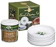 Dean Jacobs 5-piece Melamine Bread Dipping Set, 4-Variety Dipping Seasoning and 4-Count Saucers (Pack of 4)