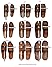Rubber Double Strap Jesus Style Sandals Imperial Brand - With 1 Braided Natural Hemp Anklet Bracelet Bundle - 2 Items