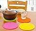 Drhob Kitchen New Durable Silicone Pad Kitchen Tool Coasters Heat Insulation Bowl Saucepan Mat （ Color ： Random）