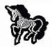 Skeleton Unicorn Horse Black Cartoon Chidren Kids Embroidren Iron Patch/Logo Sew On Patch Clothes Bag T-Shirt Jeans Biker Badge Applique