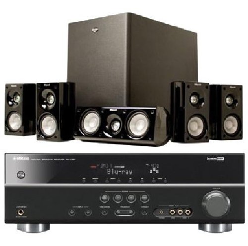 Yamaha RX-V367BL A/V Receiver & Klipsch HDT500 HD Home Theater System (Bundle)
