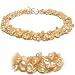 18-inch Triple Strand Pink Peach Keshi Pearl Necklace