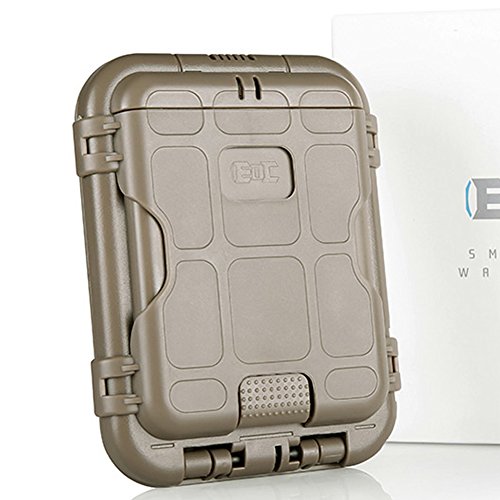 Sand Color EDCCOOL Smart RFID Blocking Wallet Tactical Multifunction Anti-degaussing Wallet