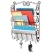 Scroll Wall Mount Letter Holder - Black