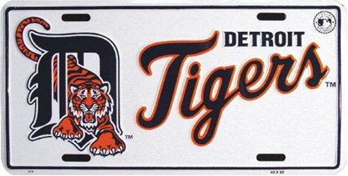 Detroit Tigers License Plate Classic Design Embossed