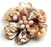Oi! - Ladies White Shell And Fresh Water Pearl Flower Brooch - BC0977
