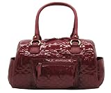 Donald J. Pliner Infinity Quilted Patent Satchel Bag