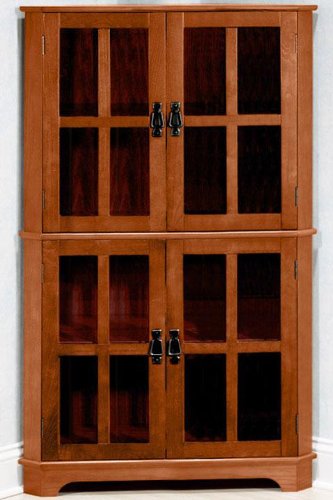 Craftsman 36w Corner Cabinet With Glass Doors