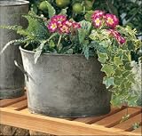 Oval Tub Galvanized Flower Bucket