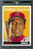 2007 Topps Heritage Baseball Card Shortprint # 438 Vladimir Guerrero SP Los Angeles Angels at Anaheim - Mint Condition - In Protective Display Case