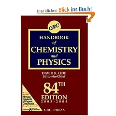 CRC Handbook of Chemistry and Physics