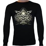 Spade Skull Tribal Chopper Thermal Shirt