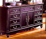 Beautiful 8 Drawer Black Wood Dresser