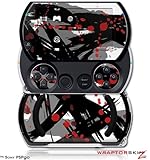 PSPgo Skin and Screen Protector Kit - Abstract 02 Red fits Sony PSP go
