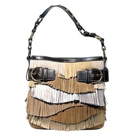 AUTHENTIC COACH SUEDE FRINGE DUFFLE BAG PURSE Style Number 9155 LIMITED EDITION